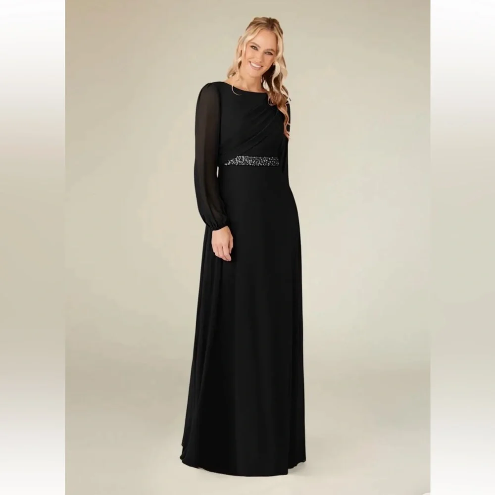 BLACK FORMAL DRESS - Picture 1 of 9